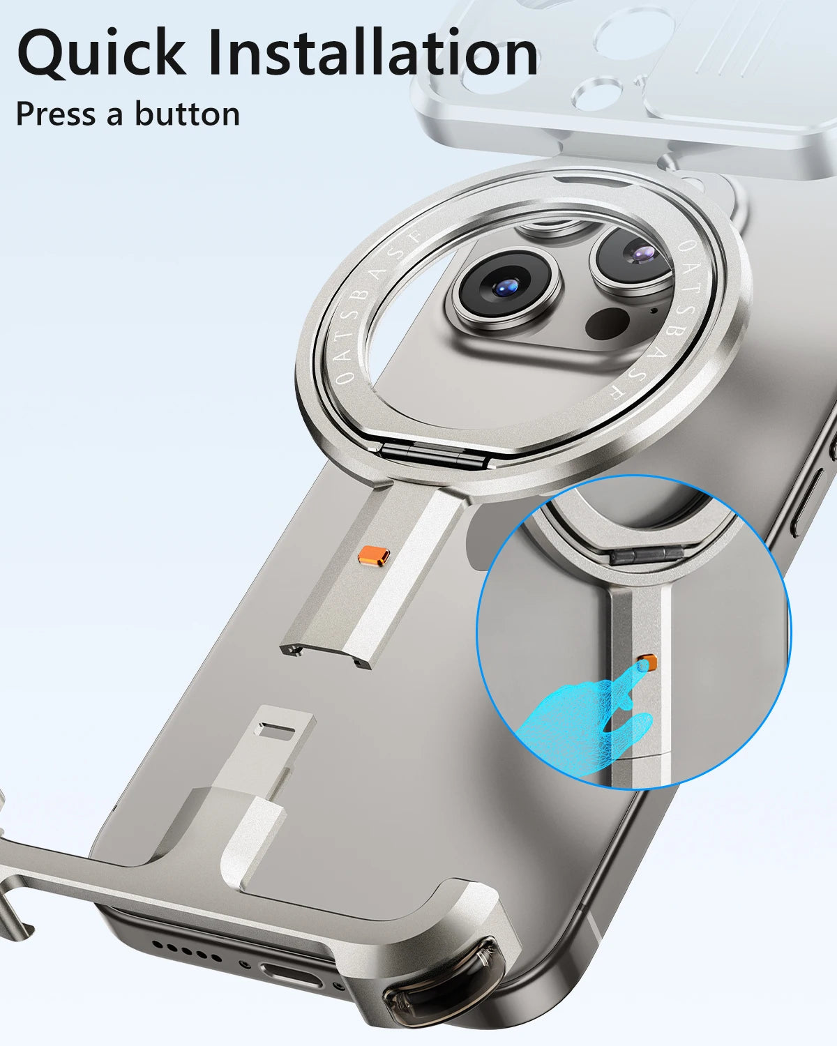 Originall 360° Rotation Magnetic Eary Frameless Cover