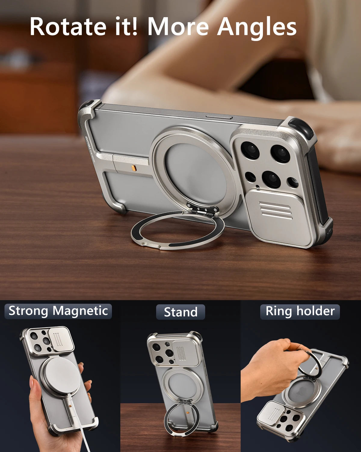 Originall 360° Rotation Magnetic Eary Frameless Cover