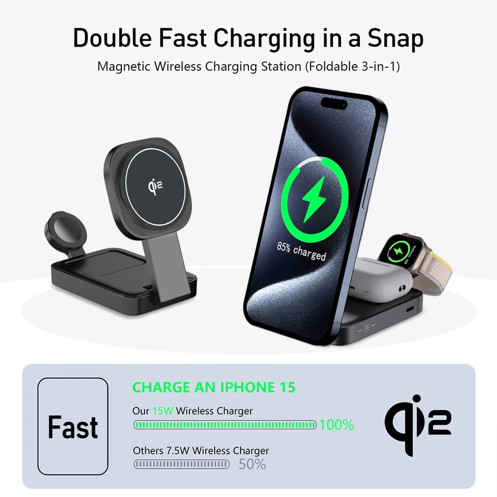 3in1 Magnetic Wireless Charging Station