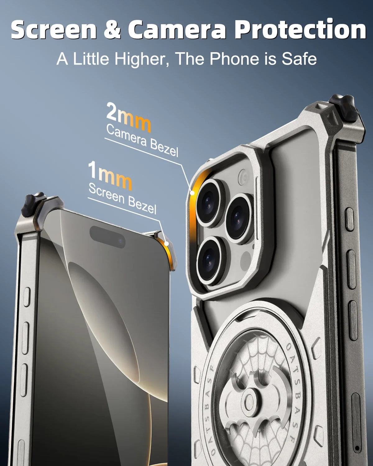 Ultra-Slim Frameless Metal Bumper Phone Cover